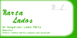 marta lados business card